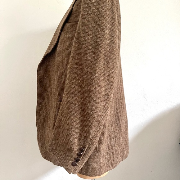 Vintage Men Levi’s Brown Tweed / Wool Lined Blazer Jacket 70s 80s 90s NWOT Retro - Picture 8 of 12